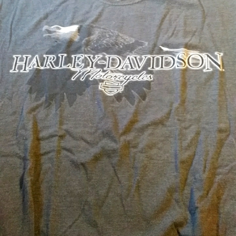 Vintage Gray Mike's Favorite Harley-Davidson T shirt. New Castle, DE. Size Large